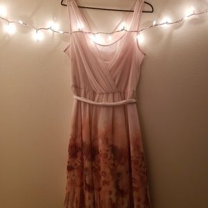 LC Lauren Comrad Sleeveless Pink Midi Dress